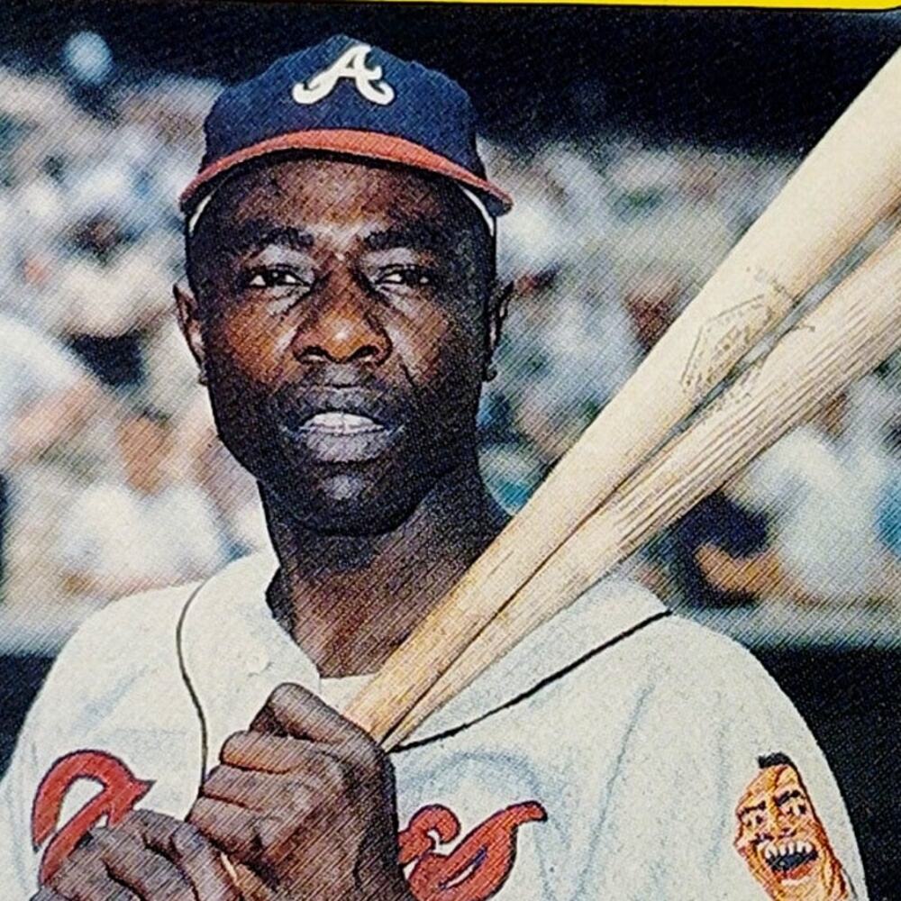 1991 Swell Baseball Greats Hank Aaron #102 Atlanta Braves OF Baseball Card NM